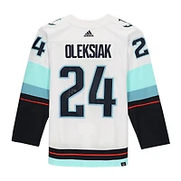 Jamie Oleksiak White Seattle Kraken Autographed adidas Authentic Jersey with Inaugural Season Jersey Patch