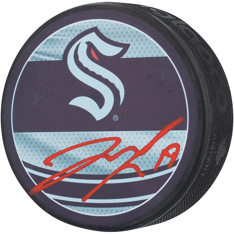 Jared McCann Seattle Kraken Autographed 2022-23 Reverse Retro Hockey Puck