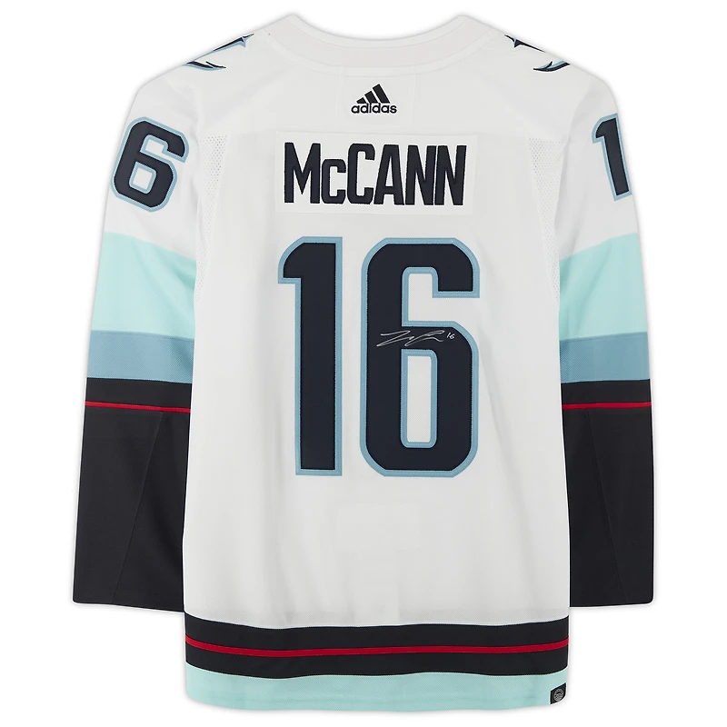 Jared McCann Seattle Kraken Autographed White adidas Authentic Jersey with Inaugural Season Jersey Patch