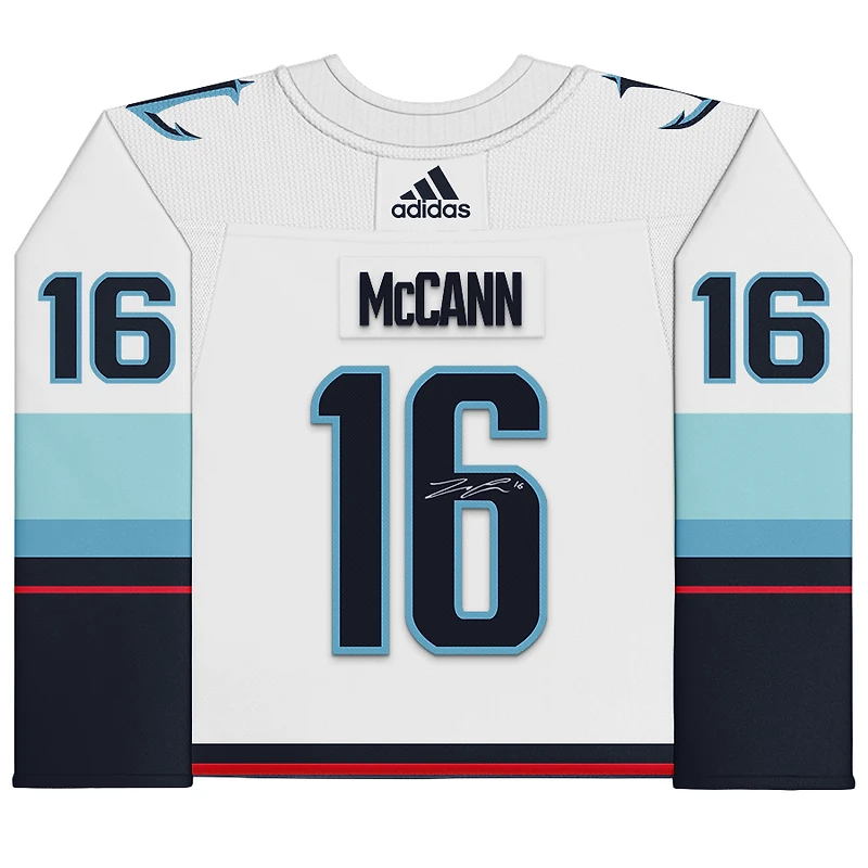 Jared McCann Seattle Kraken Autographed White adidas Authentic Jersey with Inaugural Season Jersey Patch