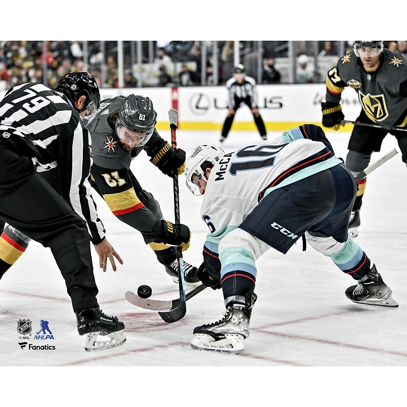 Jared McCann Seattle Kraken Unsigned Faceoff Photograph