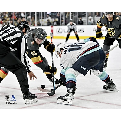 Jared McCann Seattle Kraken Unsigned Faceoff Photograph