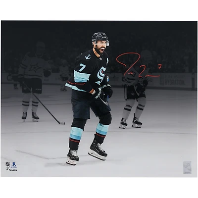 Jordan Eberle Seattle Kraken Autographed 16" x 20" 2023 Stanley Cup Playoff Goal Celebration Photograph