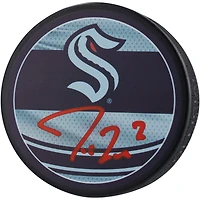 Jordan Eberle Seattle Kraken Autographed 2022-23 Reverse Retro Hockey Puck