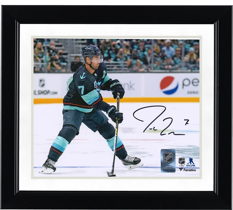 Jordan Eberle Seattle Kraken Autographed 8" x 10" Navy Skating Photograph