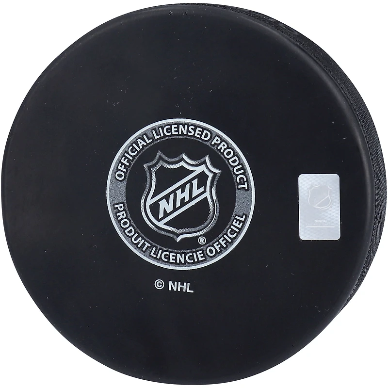 Jordan Eberle Seattle Kraken Autographed Inaugural Season Official Game Puck with ''1st Sea Hat Trick 11-4-21'' Inscription