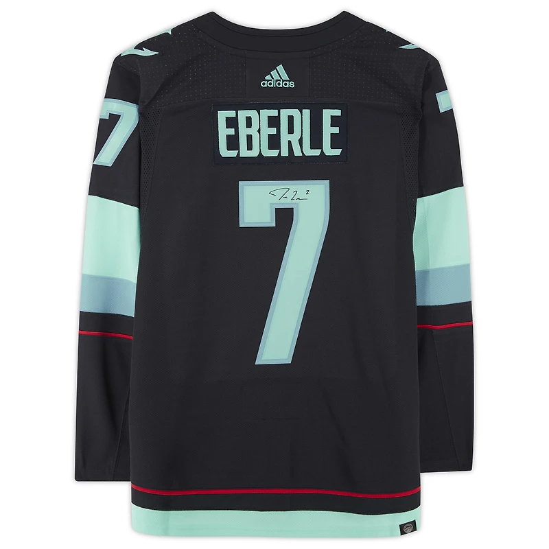 Jordan Eberle Seattle Kraken Autographed Navy adidas Authentic Jersey with Inaugural Season Jersey Patch