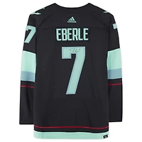Jordan Eberle Seattle Kraken Autographed Navy adidas Authentic Jersey with Inaugural Season Jersey Patch