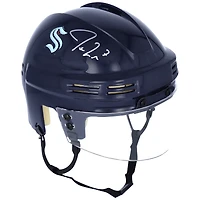 Mini-casque bleu marine autographié par Jordan Eberle (Seattle Kraken)