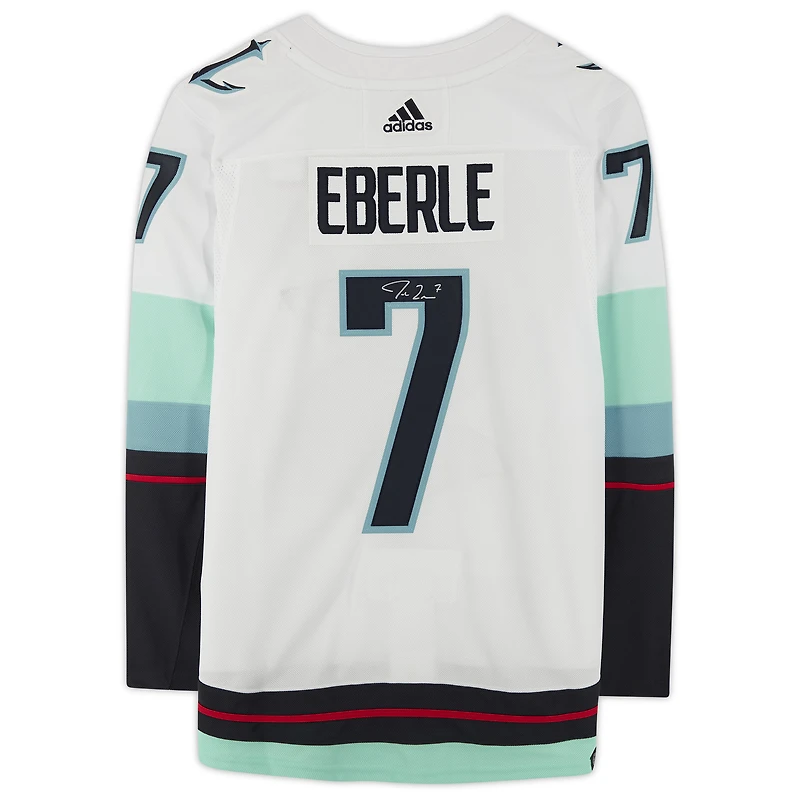 Jordan Eberle Seattle Kraken Autographed White adidas Authentic Jersey with Inaugural Season Jersey Patch