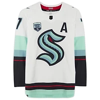 Jordan Eberle Seattle Kraken Autographed White adidas Authentic Jersey with Inaugural Season Jersey Patch