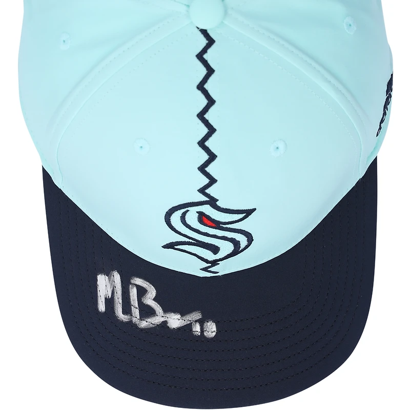 Matt Beniers Seattle Kraken Autographed 2022-23 Reverse Retro Cap
