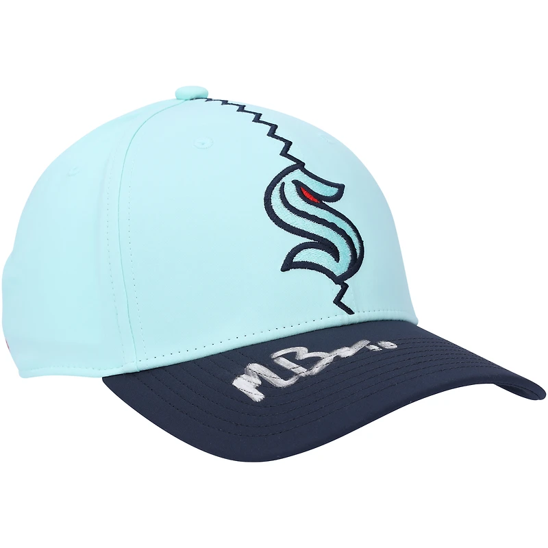 Matt Beniers Seattle Kraken Autographed 2022-23 Reverse Retro Cap
