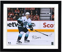 Matty Beniers Seattle Kraken Autographed 16" x 20" NHL Debut Photograph