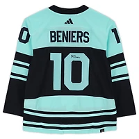 Matty Beniers Seattle Kraken Autographed 2022-23 Reverse Retro adidas Authentic Jersey