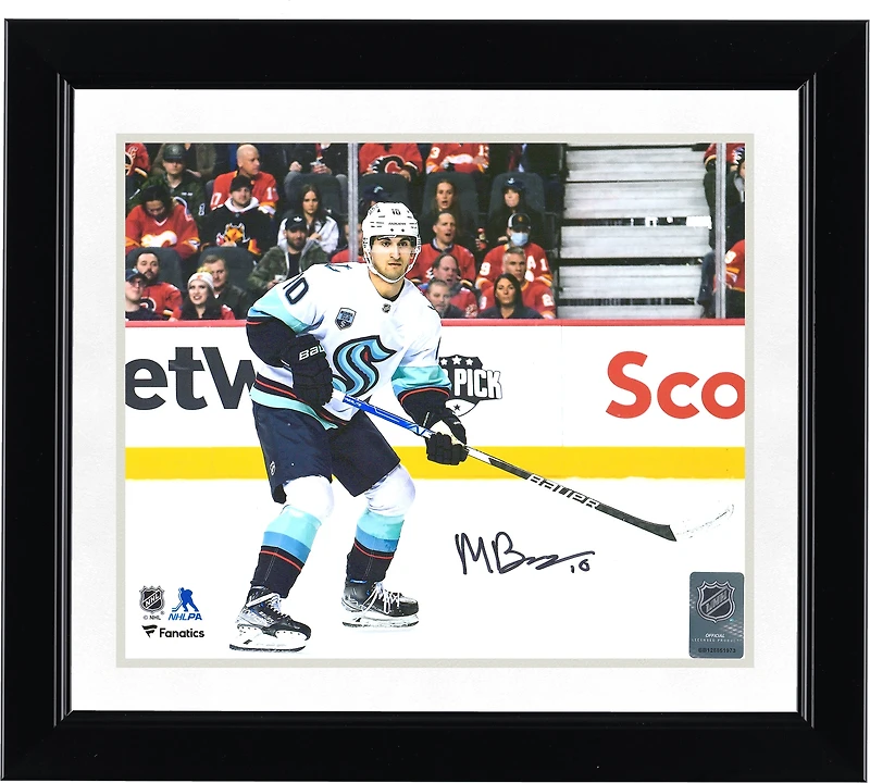 Matty Beniers Seattle Kraken Autographed 8" x 10" NHL Debut Photograph