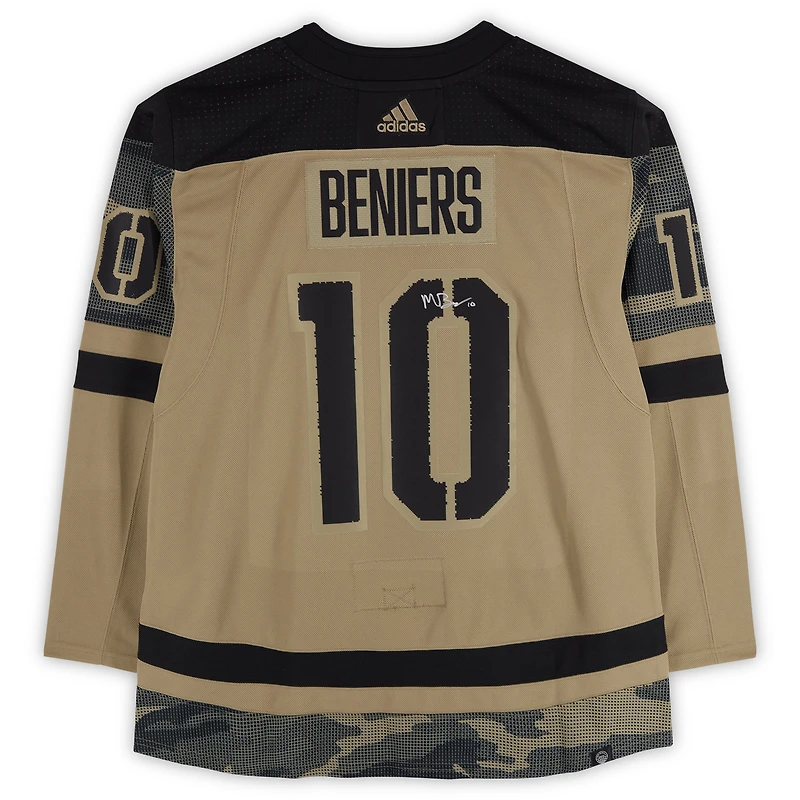 Matty Beniers Seattle Kraken Autographed Camo adidas Authentic Jersey 