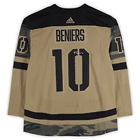 Matty Beniers Seattle Kraken Autographed Camo adidas Authentic Jersey 