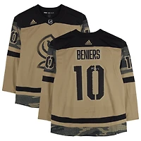Matty Beniers Seattle Kraken Autographed Camo adidas Authentic Jersey 