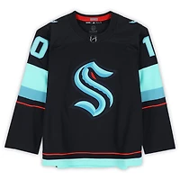 Matty Beniers Seattle Kraken Autographed Navy Adidas Authentic Jersey with No Patch