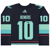 Maillot dédicacé par Matty Beniers des Seattle Kraken Fanatics Breakaway sans patch