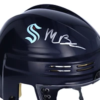 Matty Beniers Seattle Kraken Autographed Navy Mini Helmet