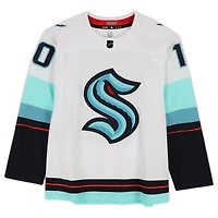 Matty Beniers Seattle Kraken Autographed White Adidas Authentic No Patch Jersey