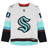 Maillot blanc dédicacé par Matty Beniers des Seattle Kraken Fanatics Breakaway sans patch