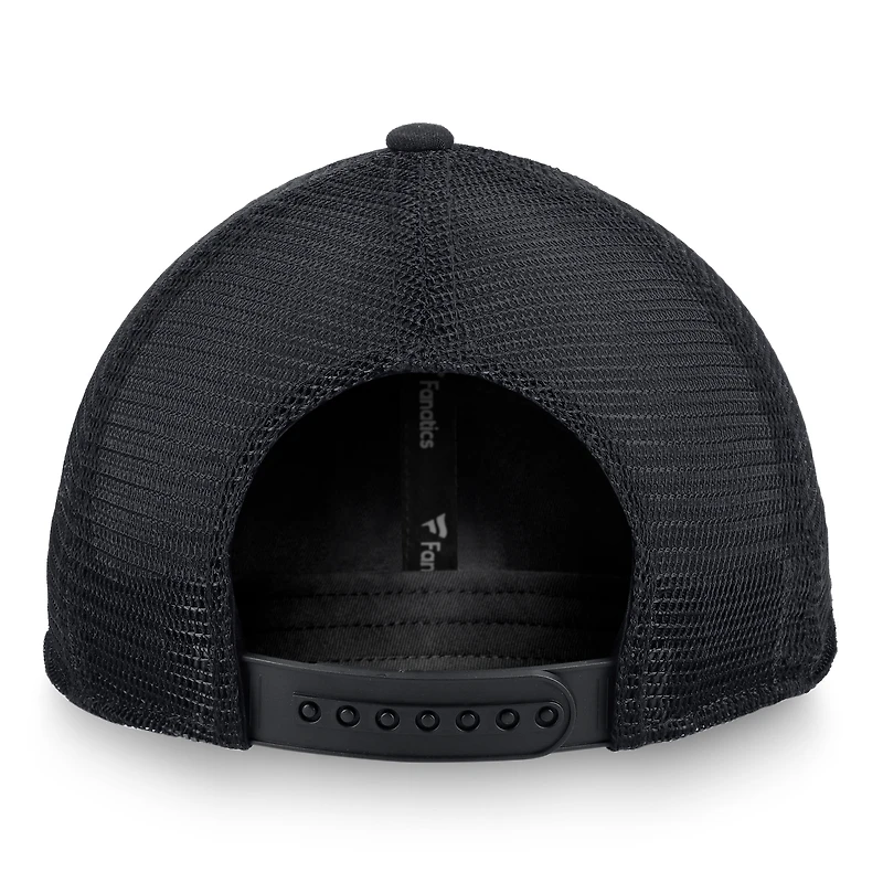 Men's Fanatics  Black Seattle Kraken Team Haze Adjustable Trucker Hat