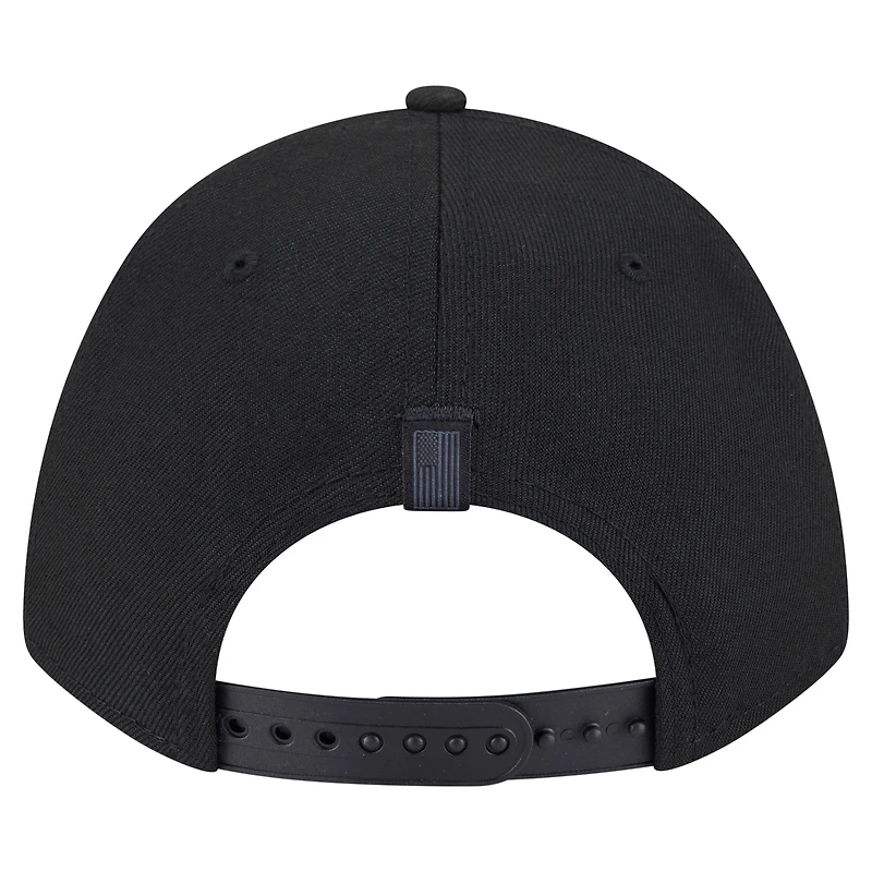 Casquette ajustable en forme de A 9FORTY Game Day Stealth Flag de Seattle Kraken de New Era pour homme, noire