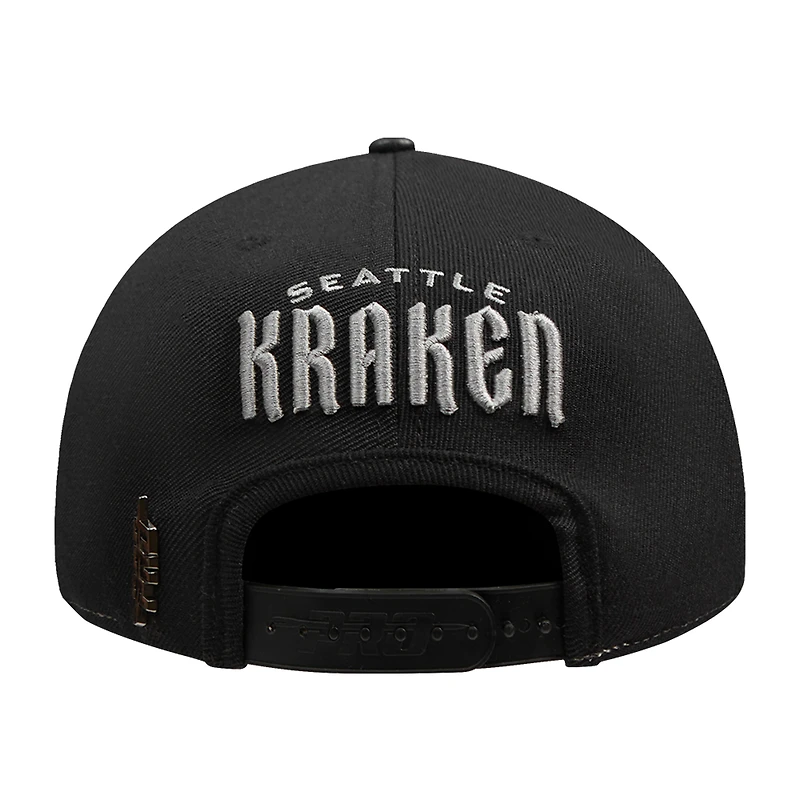Men's Pro Standard  Cream Seattle Kraken French Terry Snapback Hat