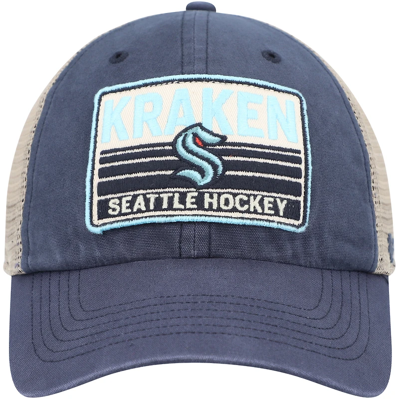 Casquette '47 Deep Sea Blue/Naturel Seattle Kraken Clean Up Snapback pour homme