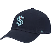 Men's '47 Deep Sea Blue Seattle Kraken Clean Up Adjustable Hat