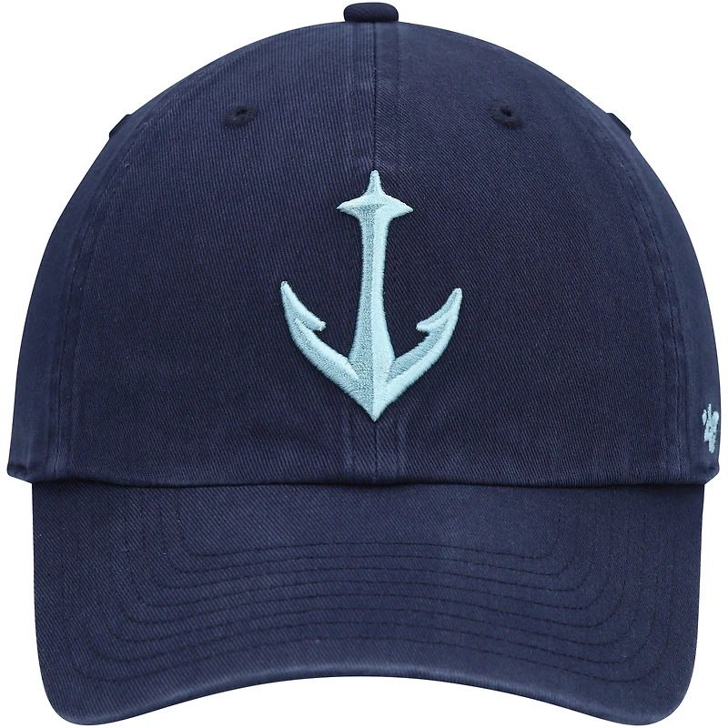 Casquette réglable '47 Deep Sea Blue Seattle Kraken Clean Up pour homme