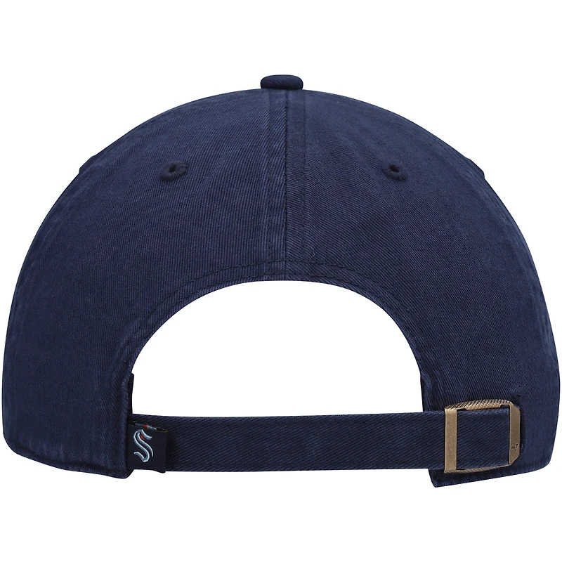 Casquette réglable '47 Deep Sea Blue Seattle Kraken Clean Up pour homme