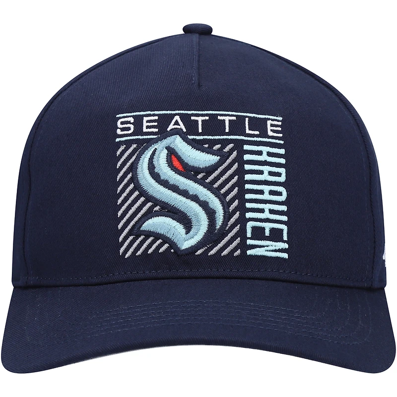 Casquette '47 Deep Sea Blue Seattle Kraken Reflex Hitch Snapback pour homme