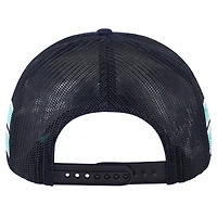 Casquette Snapback de camionneur à rayures latérales Seattle Kraken '47 Deep Sea Blue pour hommes
