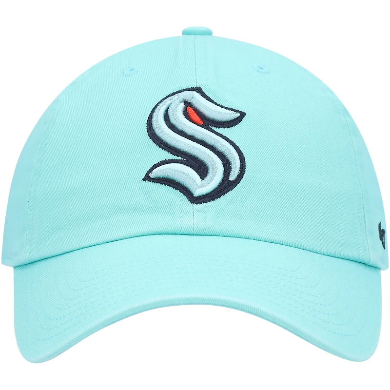 Casquette réglable '47 Seattle Kraken Logo Clean Up bleu clair pour homme