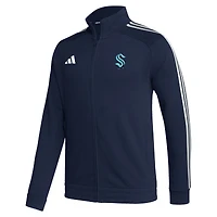 Men's adidas Deep Sea Blue Seattle Kraken Raglan Full-Zip Track Jacket