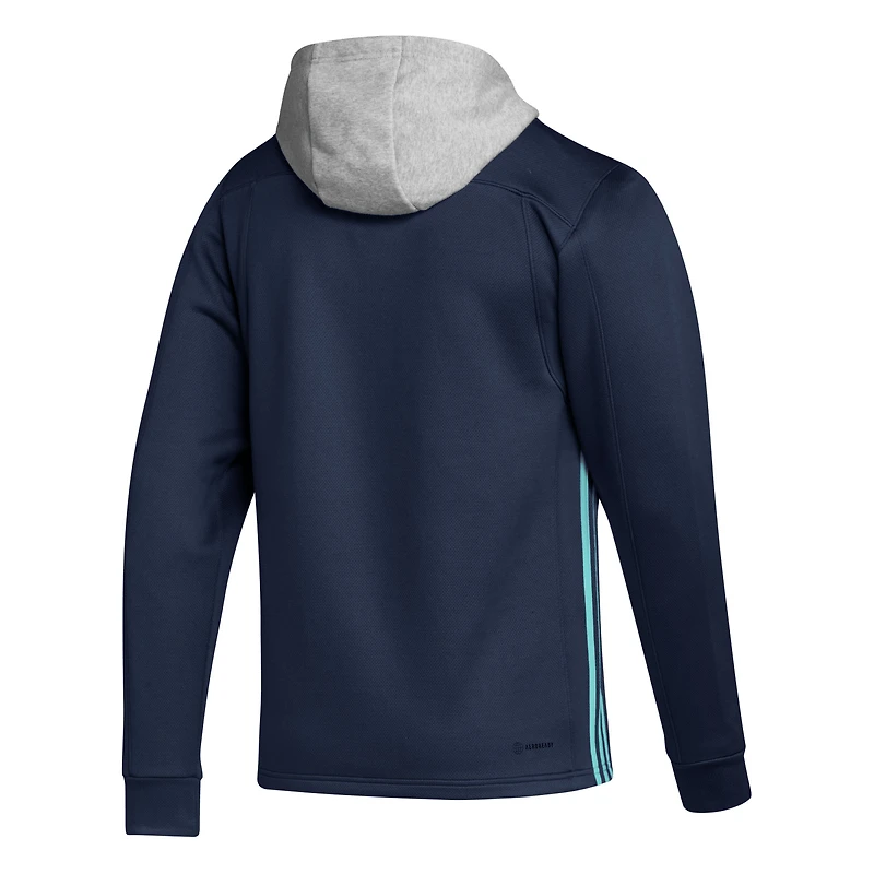 Men's adidas Deep Sea Blue Seattle Kraken Skate Lace Primeblue Team Pullover Hoodie