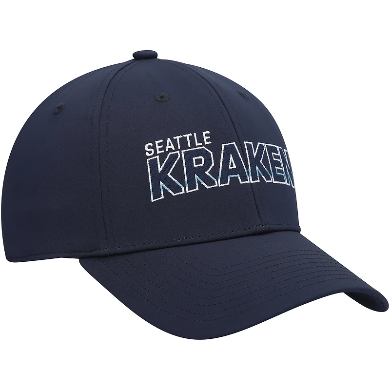 Casquette adidas Seattle Kraken Team Bar Flex bleu profond pour hommes