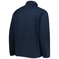 Men's Antigua Heathered Deep Sea Blue Seattle Kraken Course Quarter-Zip Jacket