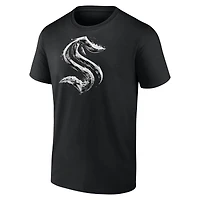 Men's  Black Seattle Kraken Iced Out T-Shirt