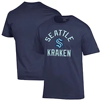T-shirt Champion Deep Sea Blue Seattle Kraken avec logo principal
