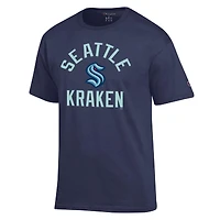Men's Champion  Deep Sea Blue Seattle Kraken Primary Logo Jersey T-Shirt