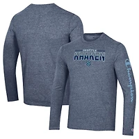 T-shirt à manches longues en trois mélanges Seattle Kraken Champion bleu marine chiné pour homme