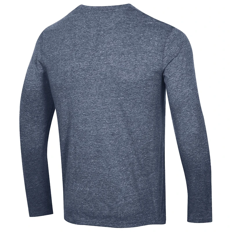 T-shirt à manches longues en trois mélanges Seattle Kraken Champion bleu marine chiné pour homme