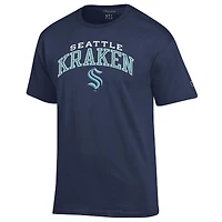 Men's Champion Navy Seattle Kraken Primary Logo T-Shirt