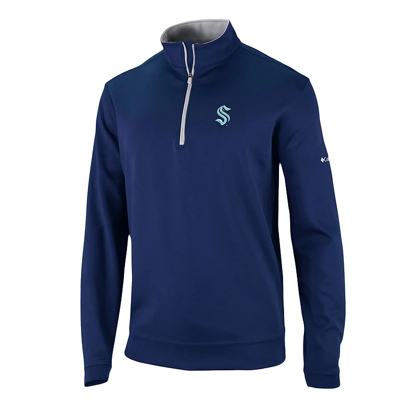 Men's Columbia Deep Sea Blue Seattle Kraken Wickham Hills Omni-Wick Quarter-Zip Jacket