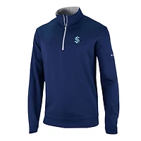 Men's Columbia Deep Sea Blue Seattle Kraken Wickham Hills Omni-Wick Quarter-Zip Jacket